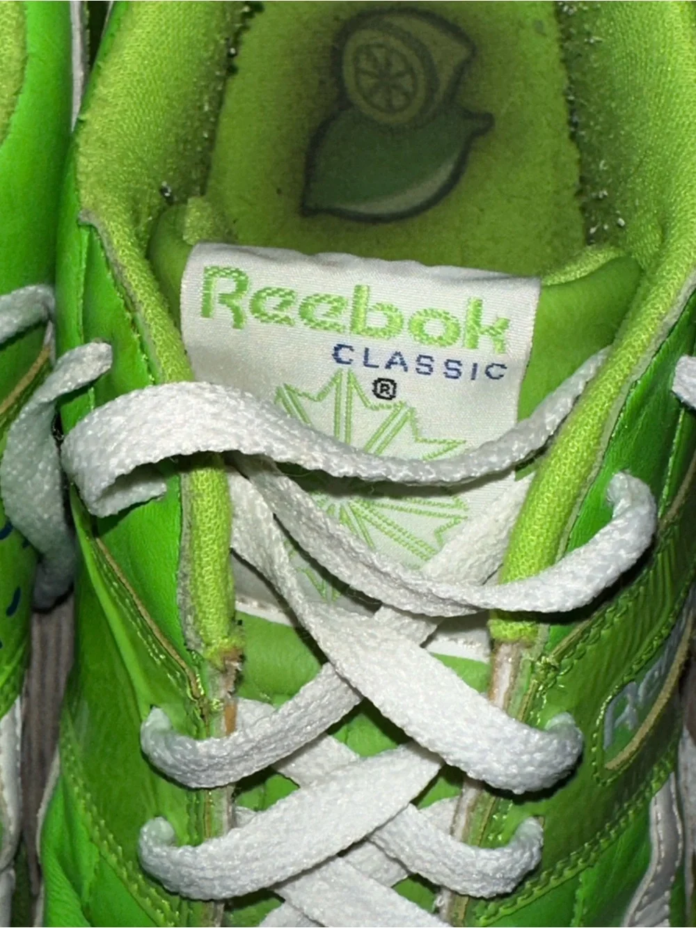 Reebok KOOL AIDNeon Green Low-Top Sneakers with White Details